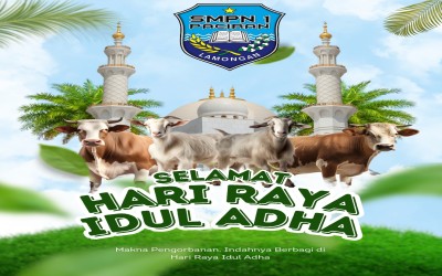 SMP Negeri 1 Paciran Mengadakan Pemotongan dan Pembagian Hewan Kurban